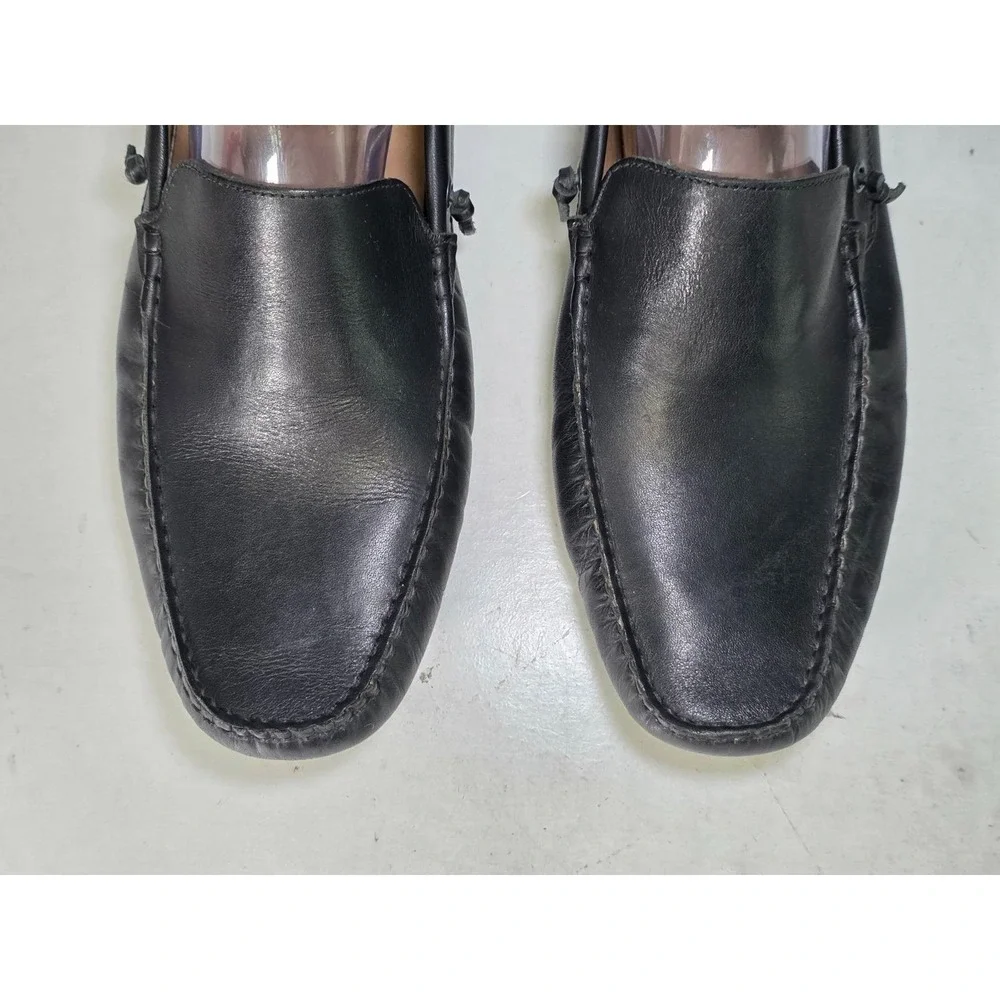 G.H. Bass Kis Men's Driving Loafers Size‎ 12 M Black Leather Slip On Boat Shoes
